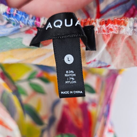 AQUA Fruit Floral Maxi Dress - Exclusive Size‎ Large Sundress - Picture 10 of 14